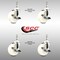 Service Caster 4 Inch 316SS Nylon Wheel Swivel 10mm Threaded Stem Caster Set Brake SCC SCC-SS316TS20S414-NYS-TLB-M1015-4 - alternate 2